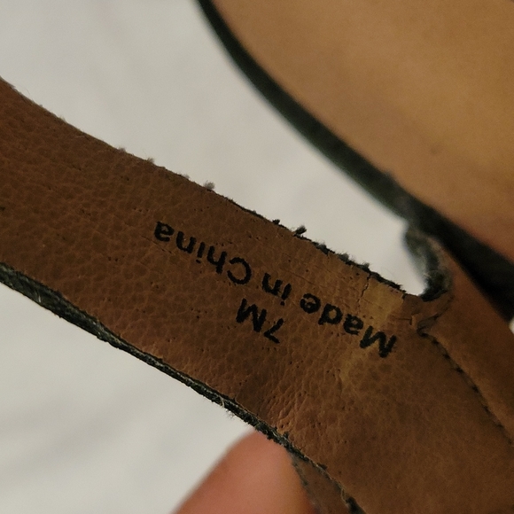 Black Wedge Sandals - Picture 2 of 4